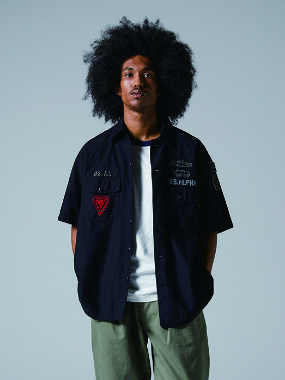 S/S ARMY PATCHED UTILITY SHIRT